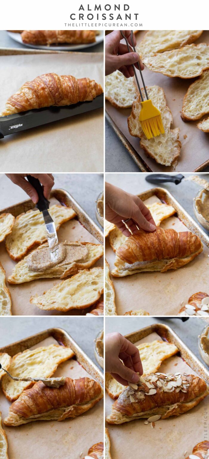 Step by step almond croissant recipe