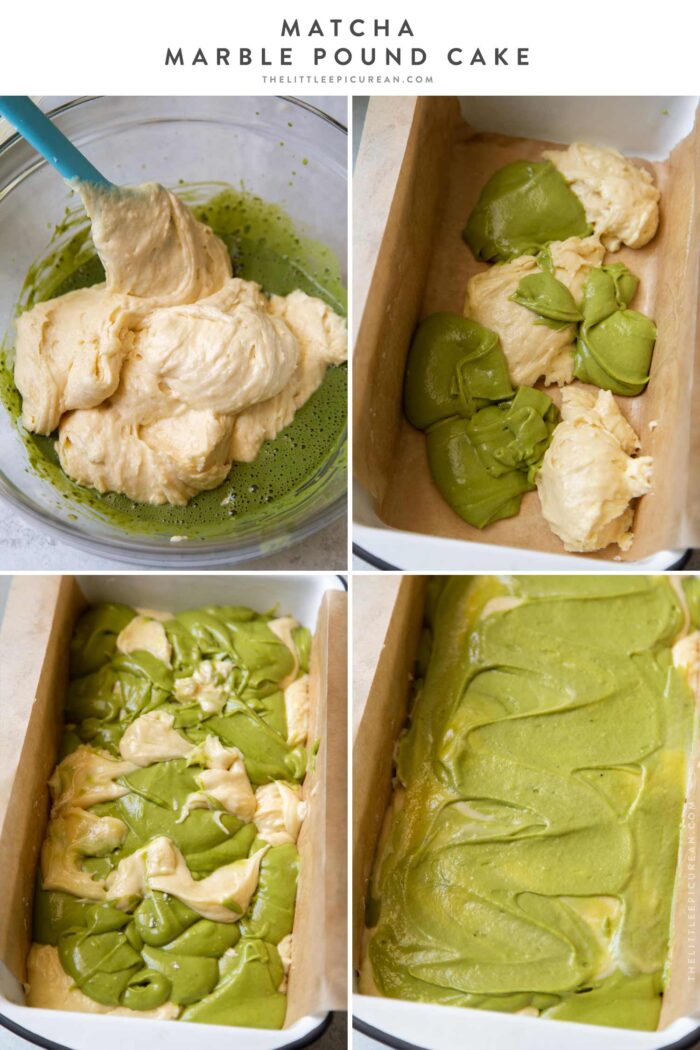 How to make matcha marble pound cake