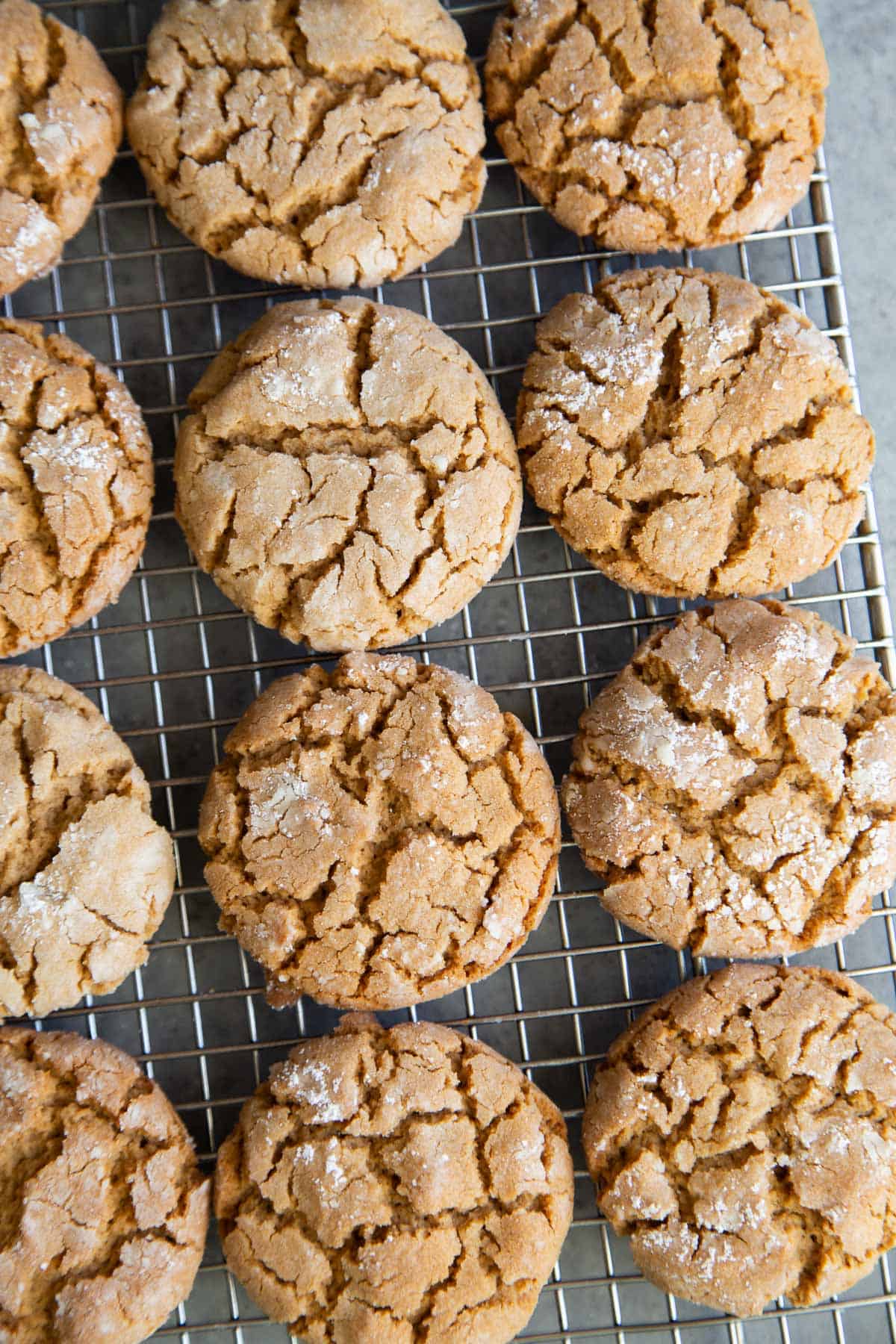 cashew cookies on cooling rack