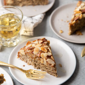 slice of orange almond cake