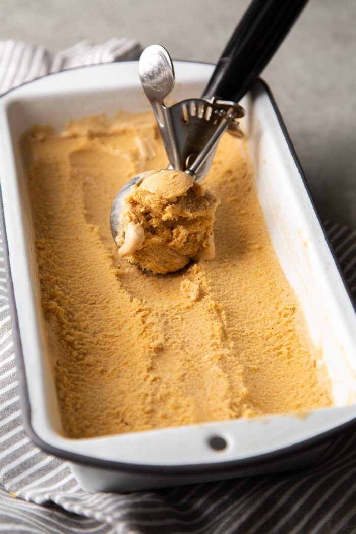 easy to scoop pumpkin ice cream