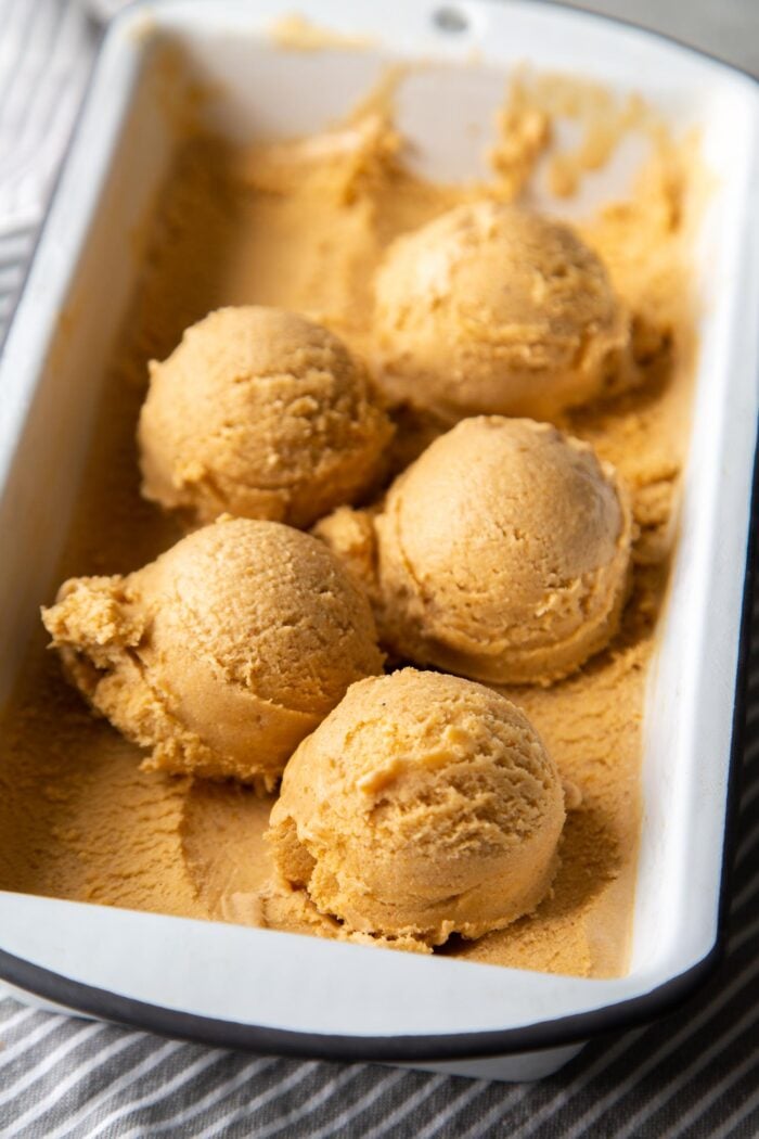 Pumpkin Ice Cream scoops