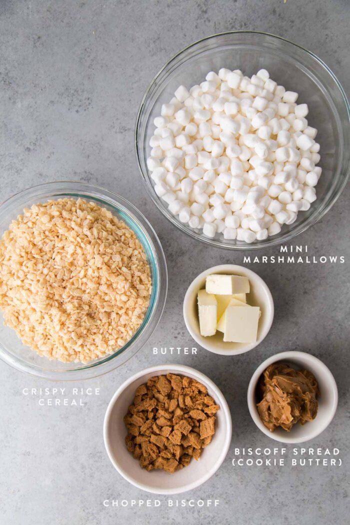 biscoff rice cereal marshmallow treats ingredients. 