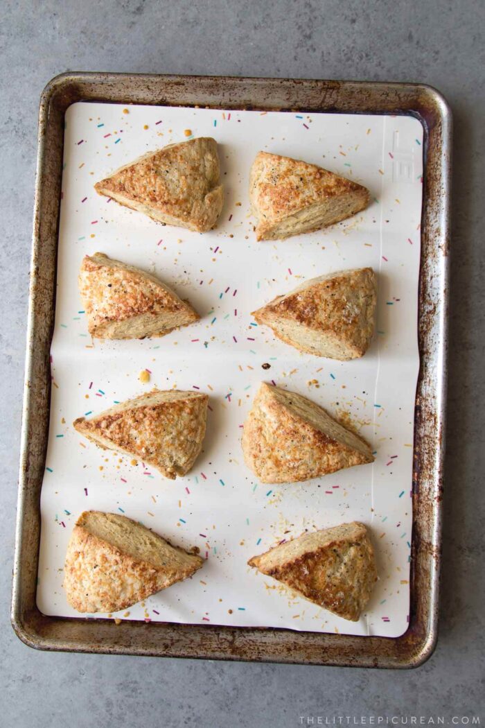 savory cheese scones after baking.