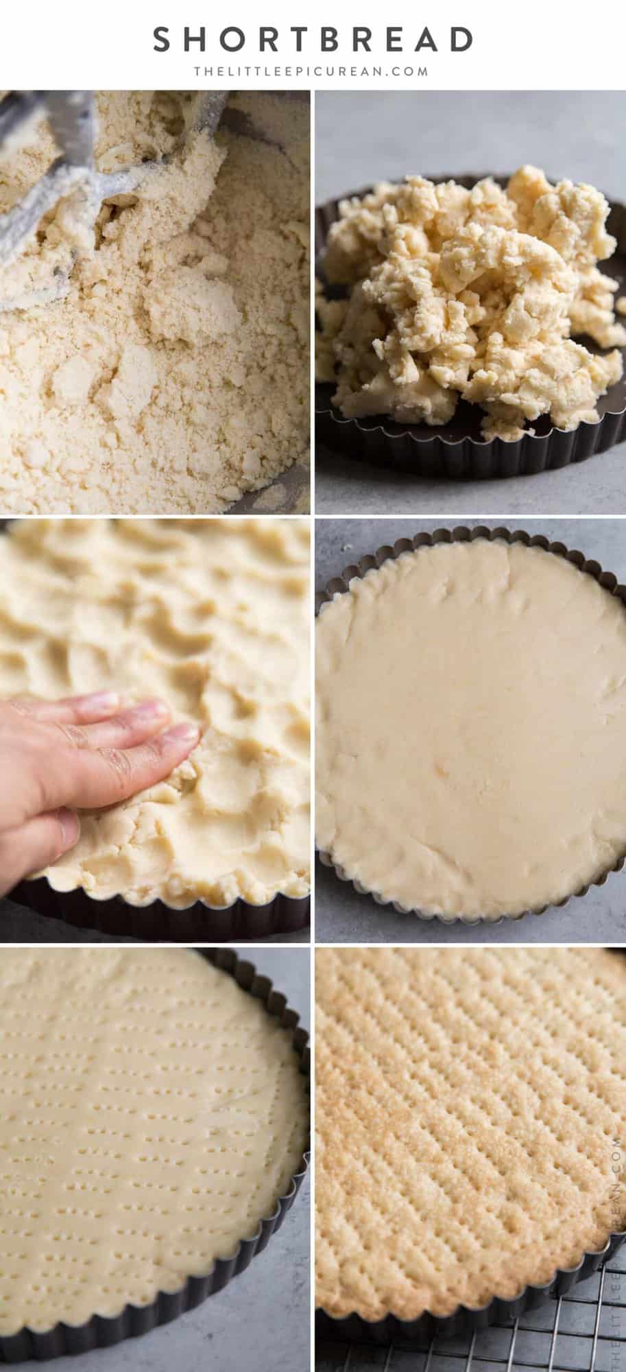 step by step photos of how to make shortbread cookies.