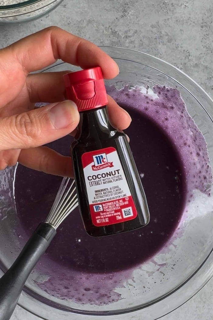 add extract to ube cake batter.