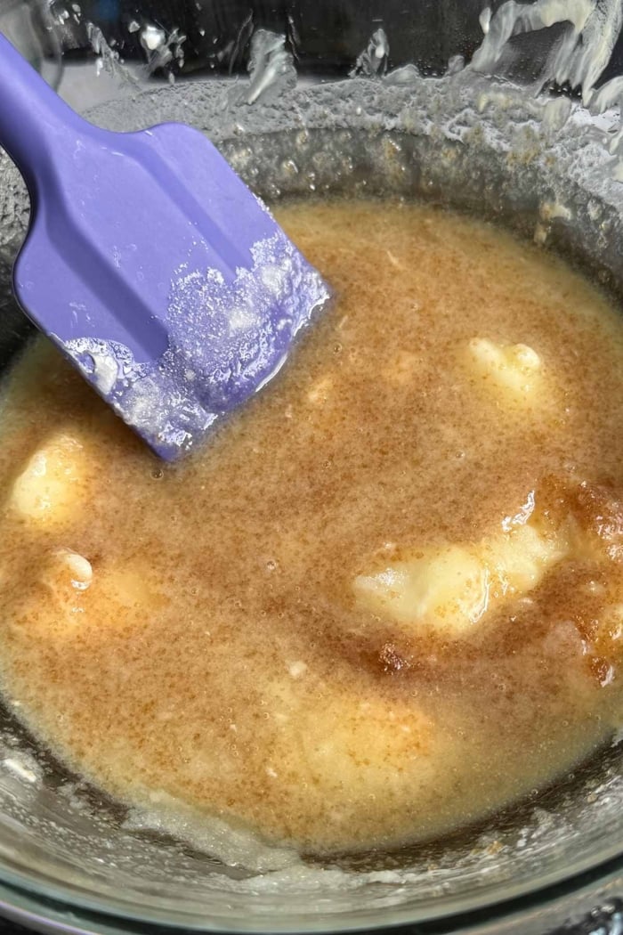 add sugars to melted mixture.