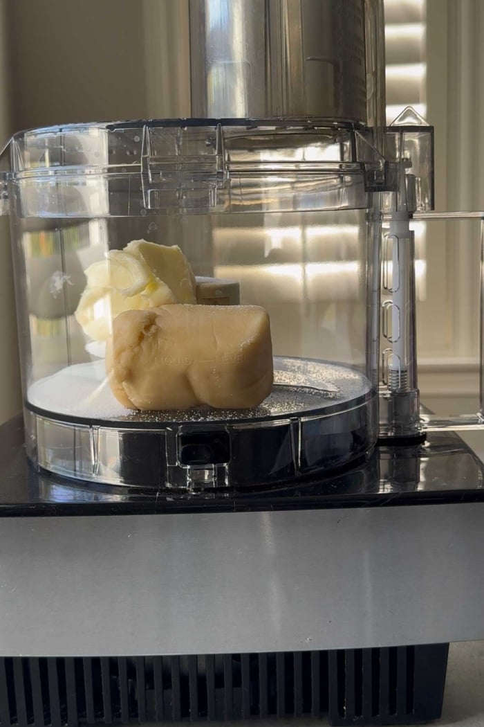 use food processor to mix together frangipane ingredients.